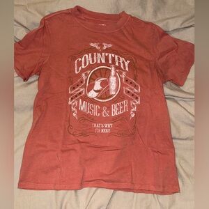 Idyllwind Women’s Peach/Rust Orange Country Music & Beer Graphic Tee